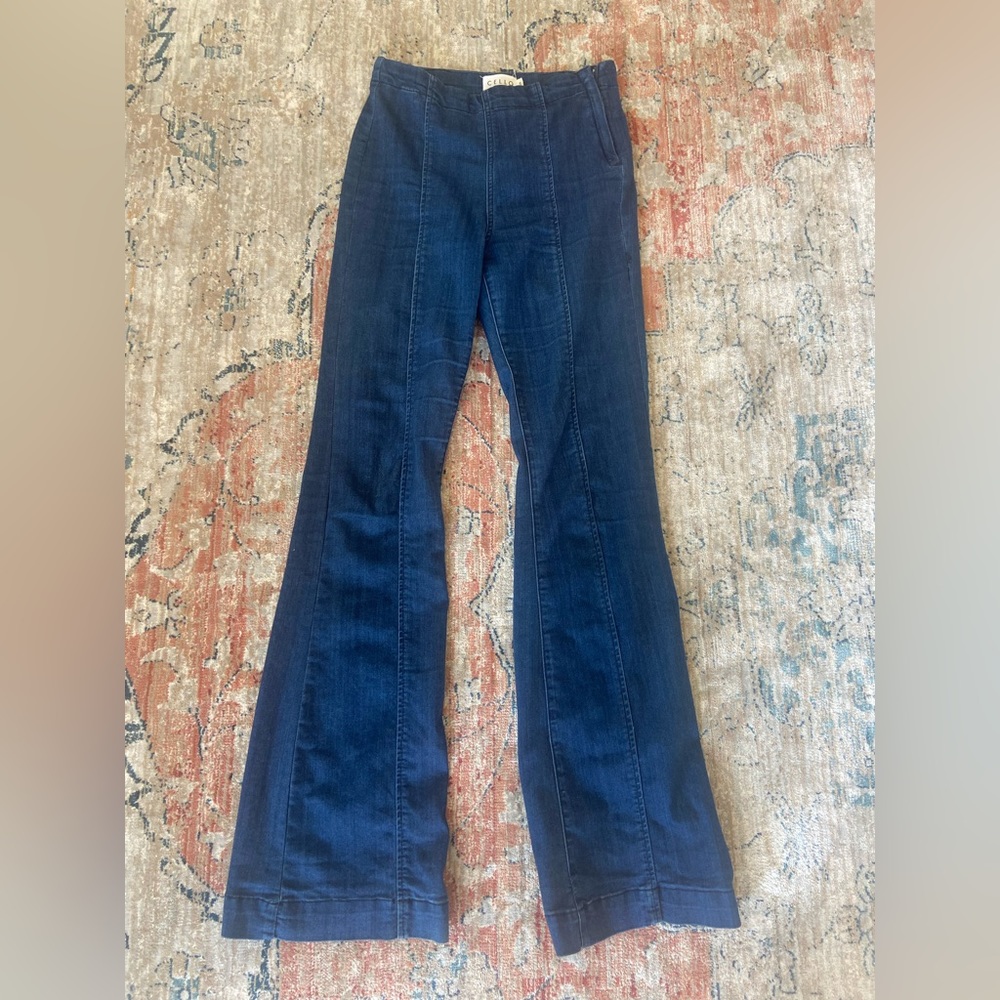 COPY - Cello dark wash flares/trouser